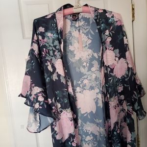 Victoria's secret floral robe,  size ZL